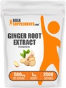 BulkSupplementments.com Zázvor koreňový extrakt prášok - zázvor doplnok, zázvorový koreňový prášok - Bylinné doplnky, bez lepku, 500mg na porciu, 1kg (2,2 lbs) (Pack of 1)