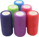 Ever Ready First Aid Self Adherent Cohesion Bandages 4" x 5 Yards - 18 Count, Rainbow Farby