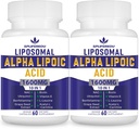 Lipozomálna Alpha Kyselina lipoová 1600mg per Serving, Alpha Acid Nutritional Supplements for Antioxidant Health,Energy and Metabolizmus-Gluten Free&Non GMO 120 Kapsule