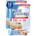 Čisté proteínové tyčinky, vysoký proteín, výživné snacks na podporu energie, nízky cukor, lepok zadarmo, Jahodový grécky jogart, 6 barov Každý 1.76 Oz, balenie 2