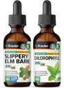 BIO KRAUTER Slippery Elm Tinture 2 Fl. Oz. & Chlorofyl Tinture 2 Fl. Oz.