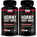 Force Factor Horny Kozia burina pre mužov, Natural Male Drive a Vitality Supplement with Natural Ingredients for Superior Absorbtion, Fundamental Series, 750mg, 60 Count (Pack of 2)