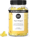 Earth & Elle Algae Omega 3 Supplement - Vegan Omega 3 - Omega 3 Vegan Supplement w/Algae Oil & Vegan DHA - Helps Support Heart & Brain Health 1000 mg Per Serving - No Fishy Aftertaste 60 Softgels