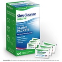 SinuCleanse Pre-Mixed Saline Pakets for Sinus Rinse and Nasal Irrigation Systems, 100 Gróf, Made in USA, All-Natural, Pharmaceutical Grade and PH Balanced