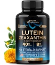Očné vitamíny - Luteín a Zeaxantín Doplnky - AREDS2 Based Supplement for Seniori & Dospelí - Podpora zdravia a zraku očí - Šafran, zinok, Vitamíny, meď, Super Greens - Made in USA, 60 Kapsule