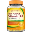 Lekár recepty vitamín D3 10000 IU, kosti, zuby, a imunitná podpora, non-GMO, žiadna želatína, lepidlo alebo sója, 120 Vegetariánske mäkké gély