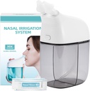 Zavlažovací systém s 30 Saline paketov, Sinus Rinse Machine, Sinus Sinus Cleaner Machine s nádržou na vodu a zber odpadu - Grey