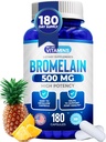Máme radi vitamíny Hypromelóza 500 mg kapsuly - 1200 GDU/Serving - Hypromelóza Doplnková látka z ananásového extraktu - Proteolytické enzýmy pre Trávenie, Absorpcia, bolesť kĺbov, svalová nevoľnosť - 180 kapsúl