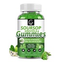 Organická Soursop Graviola Gummies - 2200mg Extra sila Soursop Leaves Extract w/Sea Moss Extract 200mg, Zinok & Vitamín C - podporuje imunitu, Pečeň, Zzz & Antioxidant, Gluten Free, Vegan, 60 Gummies