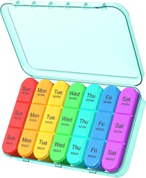 Usporiadateľ pilulky 3 Časy denne, Týždenné pilulky Organizátor 3x denne, Pill Box 7 deň, Denné pilulky Box Organizátor, Cestovné kontajnerové pilulky Prípady Usporiadatelia 7 deň, Medicína Organizátor držať vitamíny a lieky