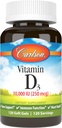 Carlson - vitamín D3, 10000 IU (250 μg), vitamín D doplnky, kosti a imunitná podpora, vitamín D3 mäkké kapsuly, zdravie srdca, bezlepkové vitamín D kapsuly, 120 softgelov