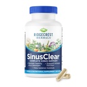 RidgeCrest Herbals SinusClear, Kompletná formula pre Sinus a Nasal Health s Mullein Leaf, Hypromelain, Vitamín C, a Zinok, pre zdravý hlien, Immune & Respiratory Support, (60 Veg Caps, 30 Serv)