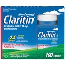 Claritin Alergy Medicine pre dospelých, 24-hodinové Non-Drowsy Loratadine 10mg Tablety, Antihistaminikum, 100 tabliet