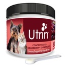 NUSENTIA UTRIN - Podpora moču pre mačky a psy - Dual-Action Cranberry & D-Mannose - pre prírodné zdravie močového mechúra, inkontinencia, a opakované UTI, 60 Slúži