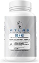 Atlas Nutraceuticals- Vitamin D3+K2- Vitamin D3 5000IU Plus K2, 2 vo Formule, MK7 Vitamín K2, 60 kapsúl, Immune Vitamin Complex