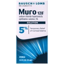 Muro 128 Solution, Temporary Relief of Corneal Edema, Eye Care, Sodium Chlorid Hypertonicity Oftalmic Solution 5%, 0,5 Fl. Oz