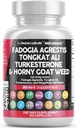 Clean Nutraceuticals Fadogia Agrestis Tongkat Ali Turkesterone Supplement with Horny Goat Weed, Saw Palmetto, Maca Root, Sibírsky ženšen, Tribulus Terrestris, Fenugreek, Wild Yam - 60 Count