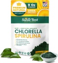 Sunlit Best USDA Organic Chlorella Spirulina Powder - 100% Raw & Vegan Zdroj Bielkoviny & Chlorofylu 