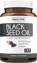 Black Seed Oil - 120 Softgel Kapsule Zdravie kože (Non-GMO & Vegan) Cold-Pressed Nigella Sativa Producing Pure Black Cumin Seed Oil with Vitamin E - 500mg Each, 1000mg per 2 Capsule Serving