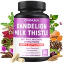 Púpava Root Kapsule s púpavou Root, Mlieko Thitle, Beet Powder a ďalšie - 90 Kapsule pre 3 mesiace