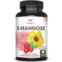VALI D- Mannose 1000mg Urinary Tract Health Formula. Organický brusnicový ovocný prášok & Hibiscus. Zdravý močový mechúr, prírodné čistenie, rýchle detox Flush, bylinné UT funkcie podporné pilulky. 60 Veggie kapsuly