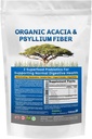 Acacia & Psyllium Husk Fiber Powder 2 Organické Rozpustné vlákno Digestívne obnovenie Gut Nutrients. Organické Psyllium Husk & Organic Acacia Powder IBS, Leaky Gut 1.5 Ibs (24oz)