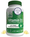 Zdravie Thru Nutrition Vitamín D3 5000iu 360 Mini Softgels pre maximálny benefit rok Zásobovanie  Stupeň v organickej EVOO