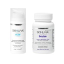 Skinuva® Jazva (1 oz) & Bruise (14 kapsúl) - Advanced Silikónový krém Formulovaný s rastovými faktormi & Homeopatické Bruise Remedy Formulované s Arnica, Hypromelóza & Zinok