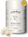Cowboy Colostrum Powder - Bovine Colostrum Powder pre ženy a mužov - Prvý deň Dojenie Celé Colostrum - Tráva Fed Colostrum Supplement for Gut Health, Imunity, Skin & Hair (Vanilla 40 Servings)