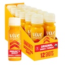 Vive Organic Immune Support Shot, Cold-Pressed Ginger, Turmerica, & Echinacea, Gluten Free, Vegan, Imunity Boost Original, 2 Fl Oz (Pack of 12)