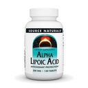 Zdroj Naturals Alpha Lipoic Acid 200 mg podporuje zdravý metabolizmus cukru, funkcia pečene a výroba energie - 120 tabliet