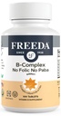Freeda vitamín B komplex č. PABA - Super B komplex Kosher vitamín doplnok s vitamínom B1 vitamín B2 vitamín B3 vitamín B5 vitamín B6 vitamín B12 - komplex B vit B pre ženy a mužov (100 Ct)