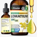 BIO KRAUTER Lomatium Root Tinture - Vegan Respiratory Suplement - Lomatodium Dissektum Liquid Extract - Alkohol & Sugar Free - 2 Fl.Oz.
