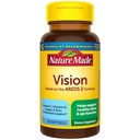 Nature Made Vision Based on the AREDS 2 Formula, Očné vitamíny s luteínom a zeaxantínom, Vitamín C, Vitamín E, Zinok a meď pre zdravé videnie a očné funkcie, 60 Softgels, 30 Day Supply