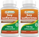 Najlepšie Naturals Soy Isoflavones 750 mg 120 Kapsule (120 Počet (Pack of 2))