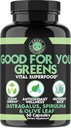 Angry Doplnky dobré pre vás zelené, Vital Green Super Food Blend pre imunitnú podporu Booster Formula, Infunded s Spirulina, Astragalus Root, a Olive Leaf Root Extract (1-Bottle)