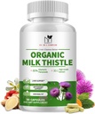 Organické mlieko Thitle Pečeň Detox Supplement - 15-in-1 Formula so silymarínom, Antioxidanty, & Bylinné zmes - 90 Kapsule