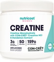 Nutricost Monohydrát kreatinínu Prášok pre ženy, mikronizované, neochutené, 50 Servisov - Vegetariánska, non-GMO, bez lepku