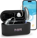 Sluchové pomôcky (nie zosilňovače), Bluetooth Dobíjateľné sluchové pomôcky pre seniorov dospelých, Superior Sound Quality Inteligentná sluchová pomôcka so zrušením hluku, Bluetooth povolené & App Control, 4 režimy