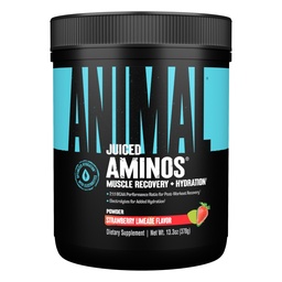 Živočíšne šťavnaté aminokyseliny - BCAA Powder EAA Matrix Plus Hydratácia s elektrolytmi a morskou soľou Kedykoľvek zotavenie a lepší výkon, Jahodová limetková aróma, 30 Serviv