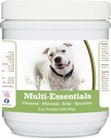 Zdravé plemeno Pit Bull, biela, Multi-Essentials prášok pre psy - ideálny doplnok vitamínov, minerály a antioxidanty pre vášho psa - 8 oz