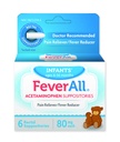 Feverall Infant Acetaminophen Predpoklady 6 Rektálne predpoklady 80mg Každá bolesť Reliever / Fever Reducer. Paraben bez, žiadne umelé farby alebo iné konzervačné látky. Vek 6 - 36 mesiacov