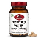 Olympian Labs Grape Seed Extract 600mg, podporuje zdravie srdca a imunity, 60 Počet