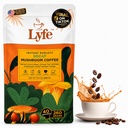 LYFE Organic Instant Decaf Mushroom Coffee, Lion’s Mane, Chaga, Cordyceps, King Trumpet, Reishi, Shitake & Turkey Tail, Adaptogenic Blend for Focus, Calm Energy, Clarity & Daily Wellness, 40 Servings