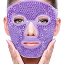 ZNÖCUETÖD Tvárová očná maska Ice Pack pre redukciu opuchy, tašky pod očami, nafúknuté tmavé kruhy, migréna, hot/cold balenie so mäkkou Plush zálohovanie (Purple #22)