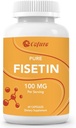 Fisetín Doplnky, 100 mg Natural Bioactive Flavonoid, Genuine 98% Pure, Aging Support, Non-GMO, Gluten-Free, 60 Kapsule, 60 Servisov