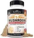 BioSchwartz Organic Lions Mane Supplement Capsules (90 gróf) 2100mg Lions Mane Huby s bioprine pre maximálnu absorpciu, aktívne zlúčeniny overené, Nootropic Brain Doplnky pre pamäť a zaostrenie