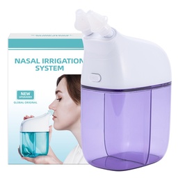 Zavlažovací systém nosa, Nasal Rinse Machine, Sinus Rinse Machine, Sinus Cleaner Machine with Salt Water Tank & Waste Collection Tank - Nosový čistič pre Sinus,Sinus Adult,Allergy Relief - Purple