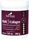 NEW ROOTS HERBAL Multi 5 Coco Collagen Powder Supplement (Types I, II, III, V and X) Hydrolyzed Collagen - Dairy & Gluten Free - 12g per Serving - Chocolate Flavor, 7.05 oz