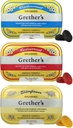 GRETER'S bezcukrové pastilky Čierne ríbezle, bazový kvet a červené ríbezle - Darček pre speváčky - Prírodná repamedy pre suché ústnu úľavu - 2,1 oz (Stock of 3)